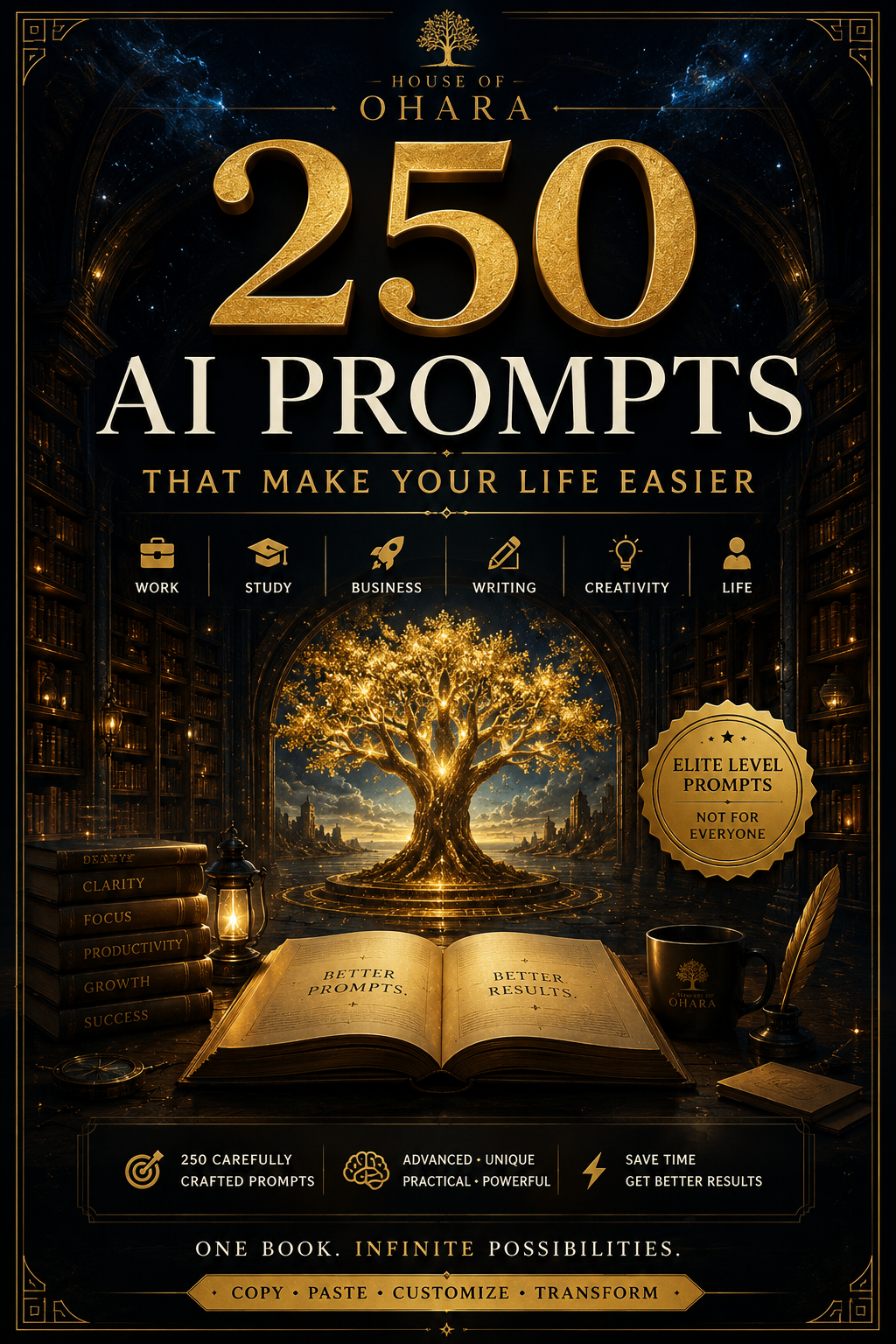 Unlock 250 elite AI prompts for ChatGPT,Claude, Grok etc  productivity, business, study, marketing, creativity and everyday life. Copy, customize and get better AI results instantly.